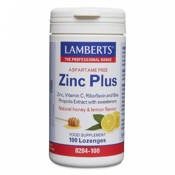 Lamberts Zinc Plus Lozenges 100's with Vitamin C and Propolis